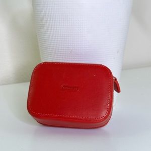 Brand New Coach Leather Pill Case Red
